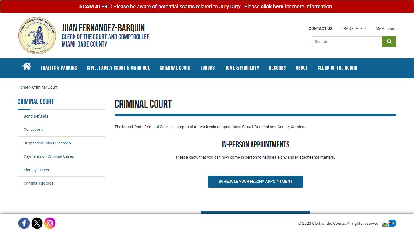Criminal Court - Miami-Dade Clerk